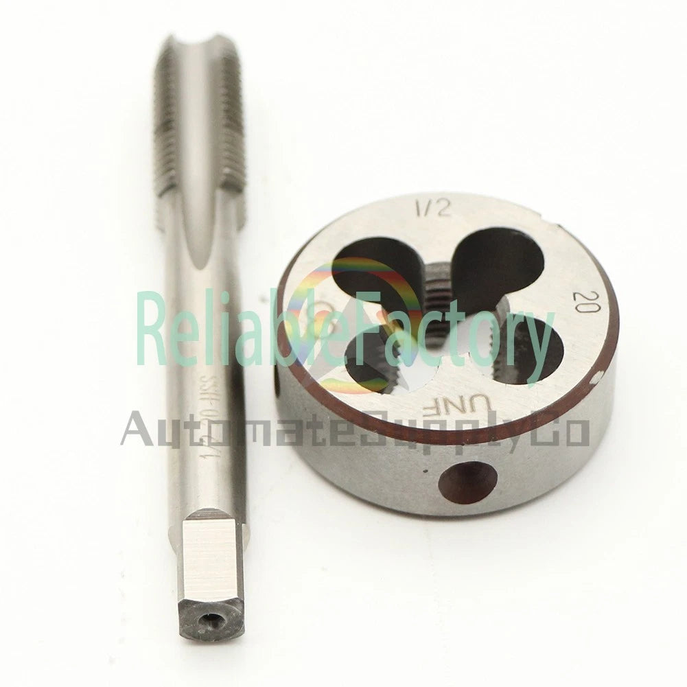 1/2"-20 UNF Tap and Die Set Left Hand, 1/2 x 20 UNF Thread Tap and Round Die
