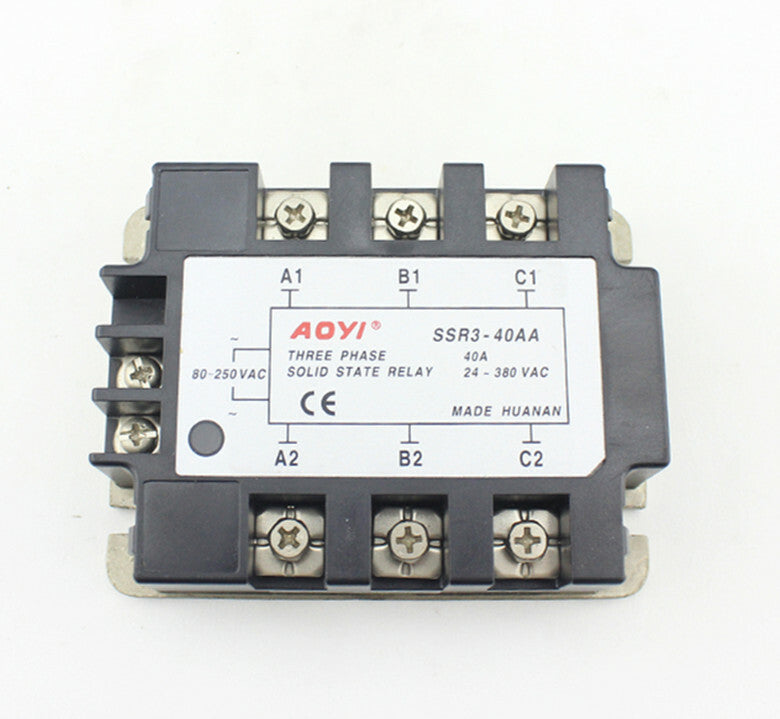 new Three-phase solid state relay SSR3-AA 10A 25A 40A 90A AC-AC 80-250V/24-380V AC