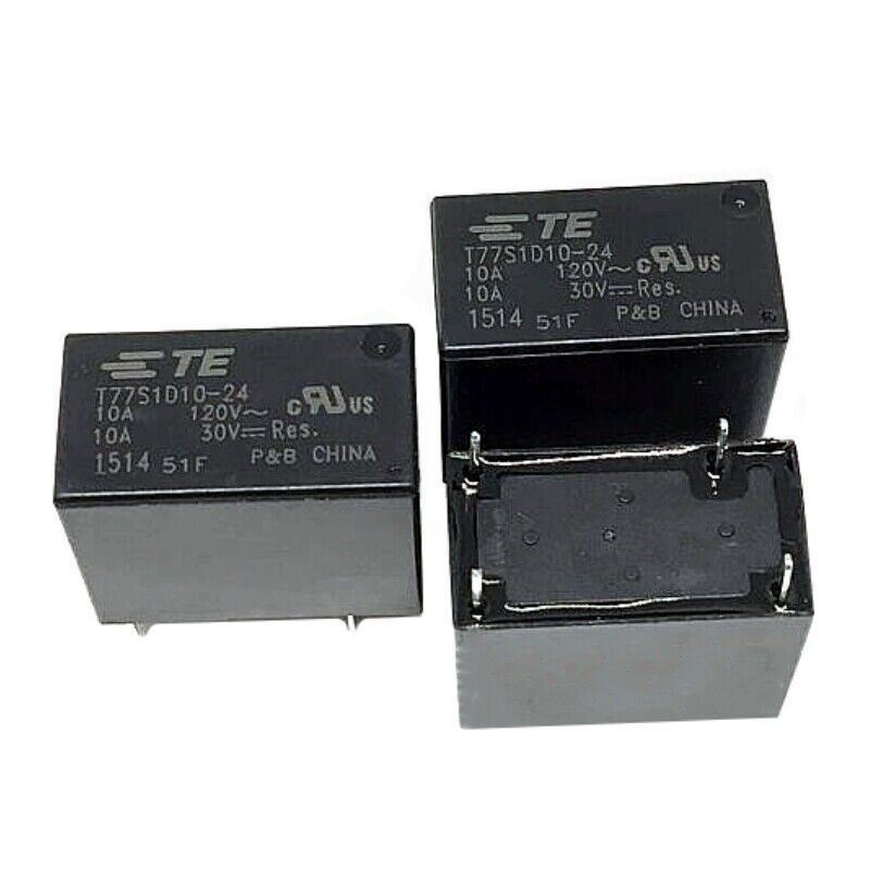 new 10Pcs T77S1D10-24 24VDC Power Relay 10A 120V/30V 4Pins - OMRON