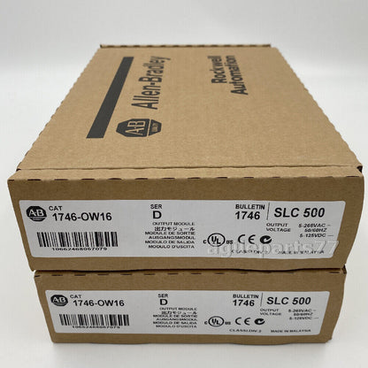AB 1746-OW16 SLC500 SerD Output Module 1746OW16 NEW Factory Sealed TX - AB