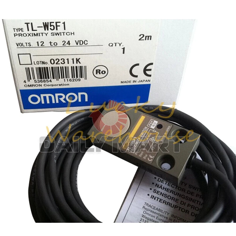 Omron TL-W5F1 Inductive Mini Flat Proximity Sensor Switch 2M, NO PNP 5MM