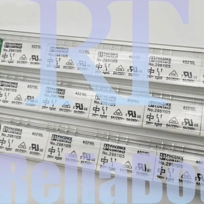 10Pcs Phoenix Contact NO.2961105 Power Relay 6A 250VAC 24VDC 5 Pins