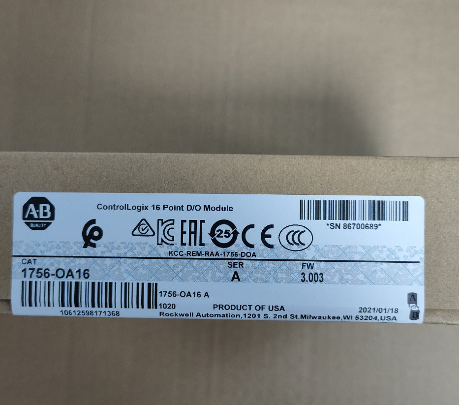 Allen-Bradley Sealed AB 1756-OA16 ControlLogix 16 Point Module 1756OA16 NEW (Model: AB 1756-OA16) - High-Performance Automation Controller with 16-Point Integration and Modular Design - ALLEN-BRADLEY