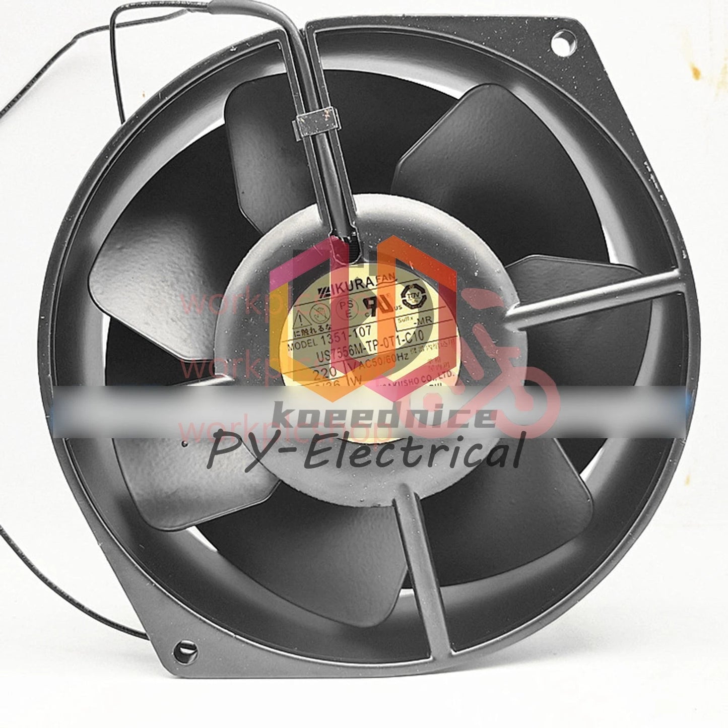 IKURA 1351-107 US7556M-TP-OT1-C10 220V 150mm 2 wire Cooling fan#QW