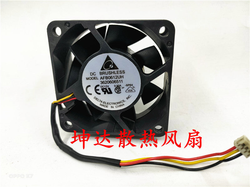 Delta AFB0612UH 6025 6CM 12V 0.90A 3-wire high air volume chassis cooling fan