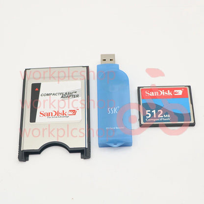 1PCS Reader FANUC 512M CF Compact Flash Card+CF-PCMCIA Adapter+SSK #US