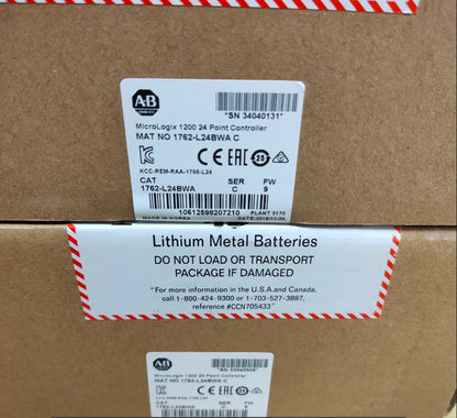 Allen-Bradley AB 1762-L24BWA MicroLogix 1200 Controller 24 Point - ALLEN-BRADLEY