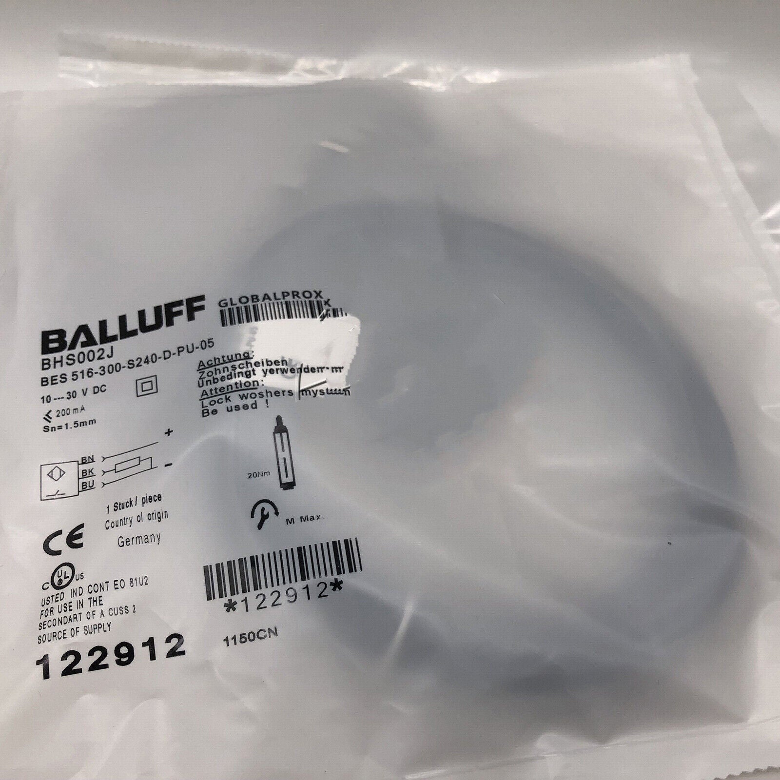 Balluff 516-300 Proximity sensor, Fast 1PC - BALLUFF