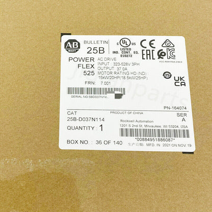 25B-D037N114 PowerFlex 525 18.5kW 25Hp AC Drive New Sealed - ABB
