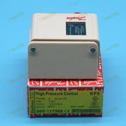 High-Pressure Control Switch, 1PC KP5 060-117366, in Stock - DANFOSS