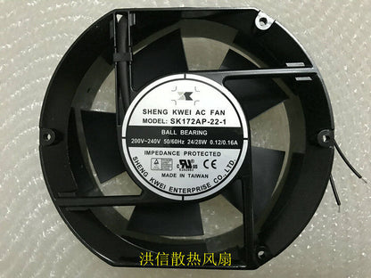 new 1 PCS SHENG KWEI Fan SK172AP-22-1 200-240V 0.12/0.16A 17251 17CM 2 Wire - SHENG KWEI
