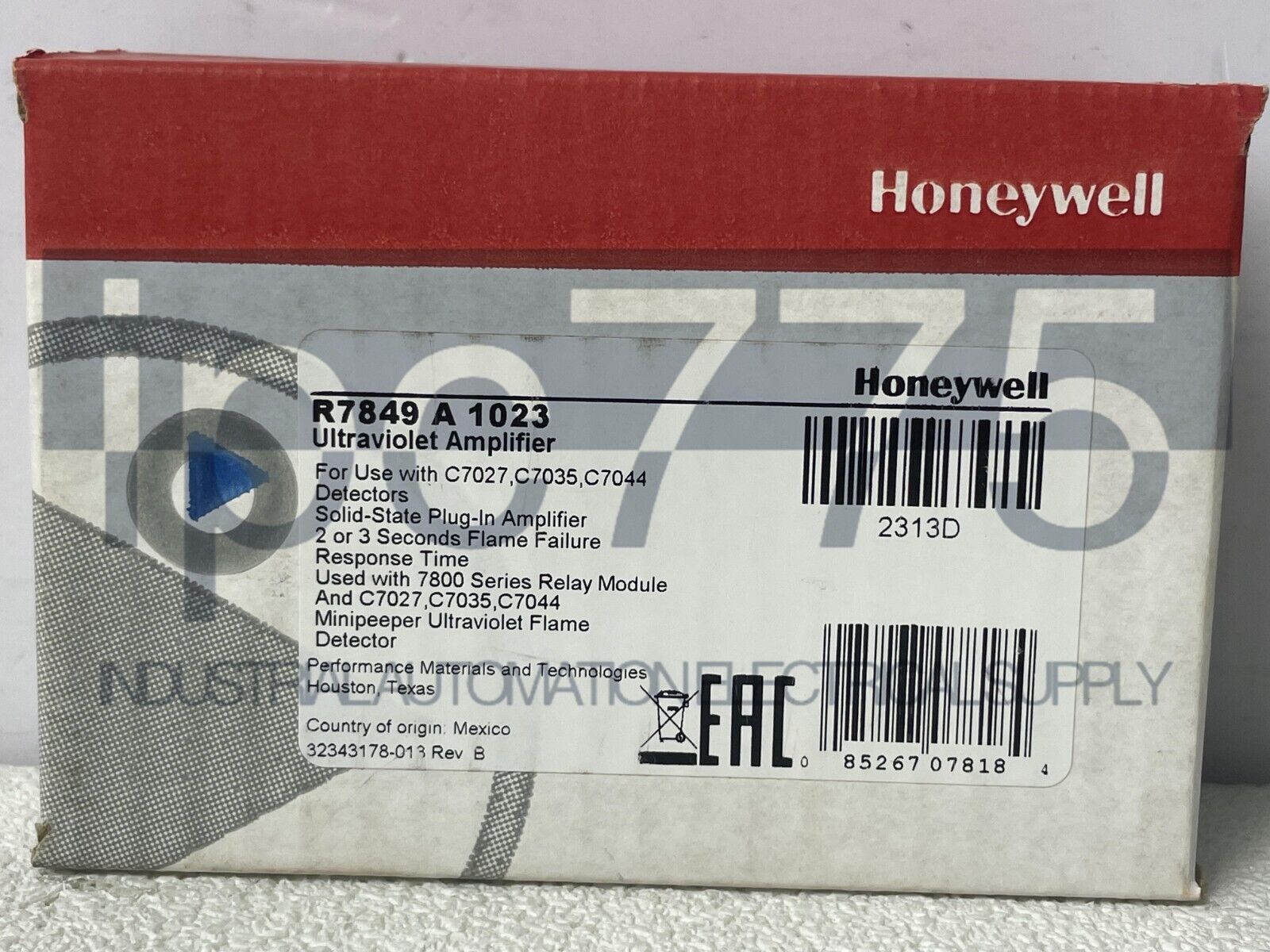 new   Honeywell R7849 A 1023 Ultraviolet Flame Amplifier R7849A1023