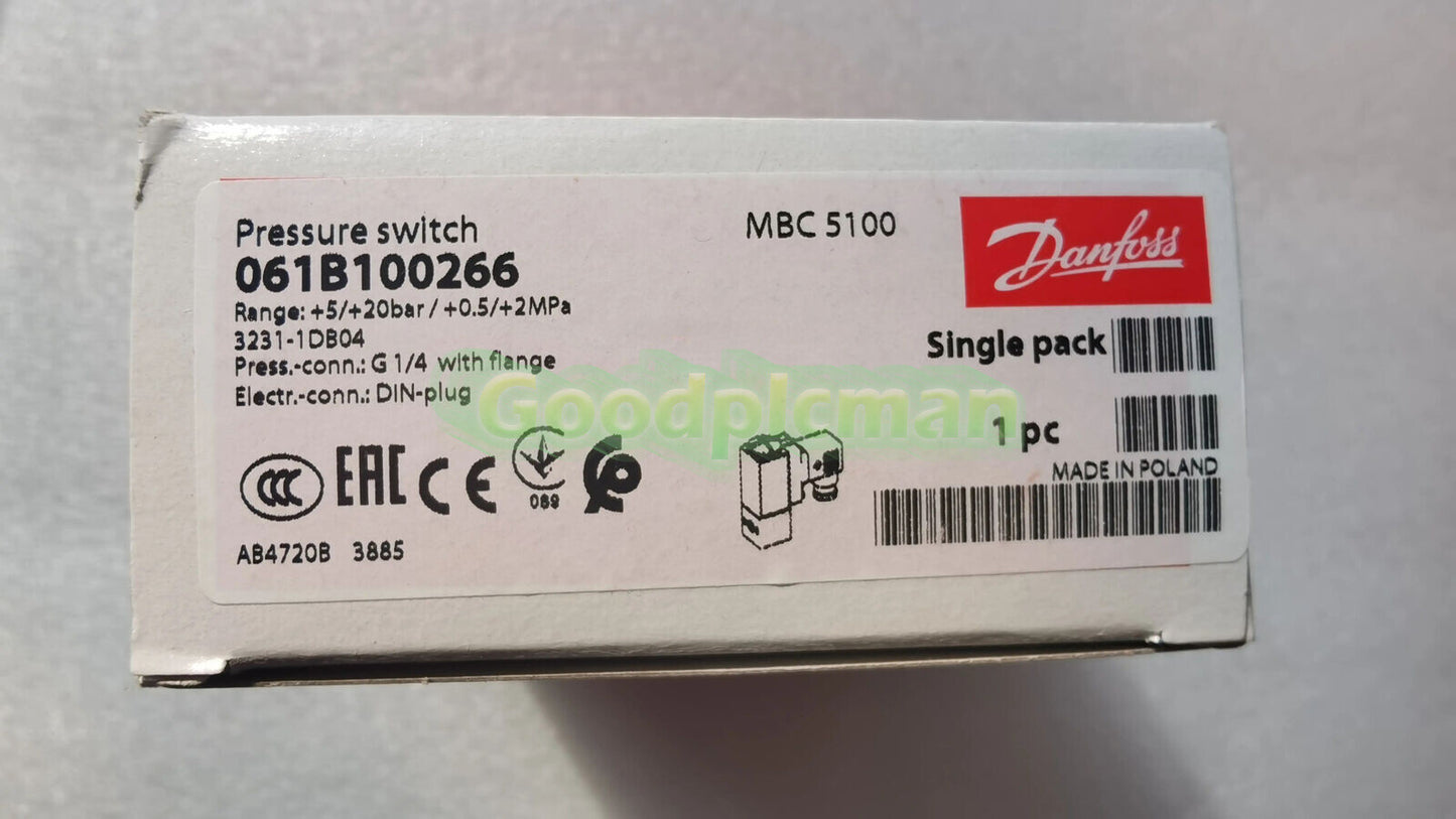 For DANFOSS 061B100266 MBC5100 3231-1DB04 Pressure Switch