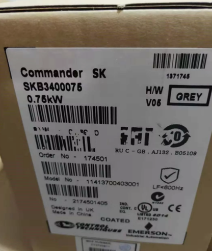 Advanced Control Techniques Nidec Inverter SKB3400075 - Nidec Inverter with SKB3400075 Model - NIDEC