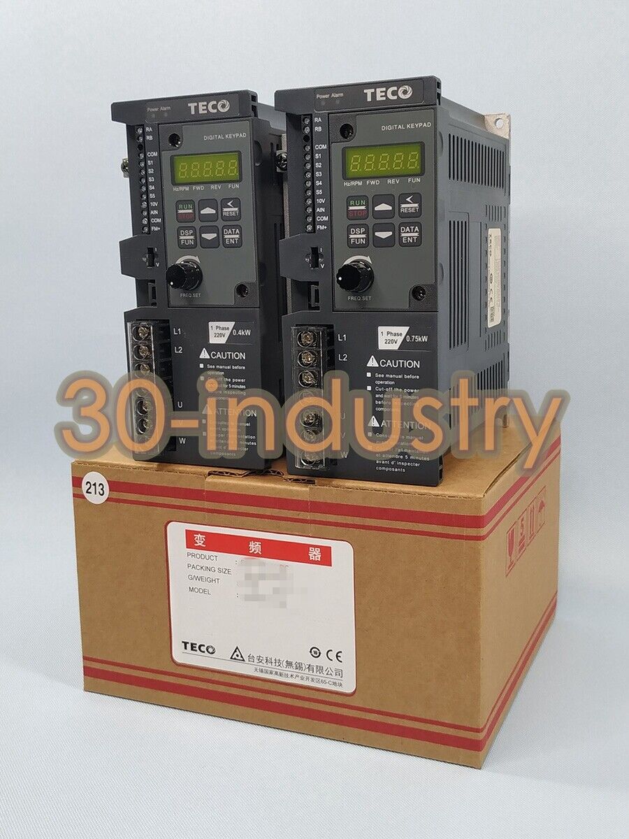TECO S310-201-H1BCDC Inverter 0.75KW 220V for Efficient Power Control - TECO