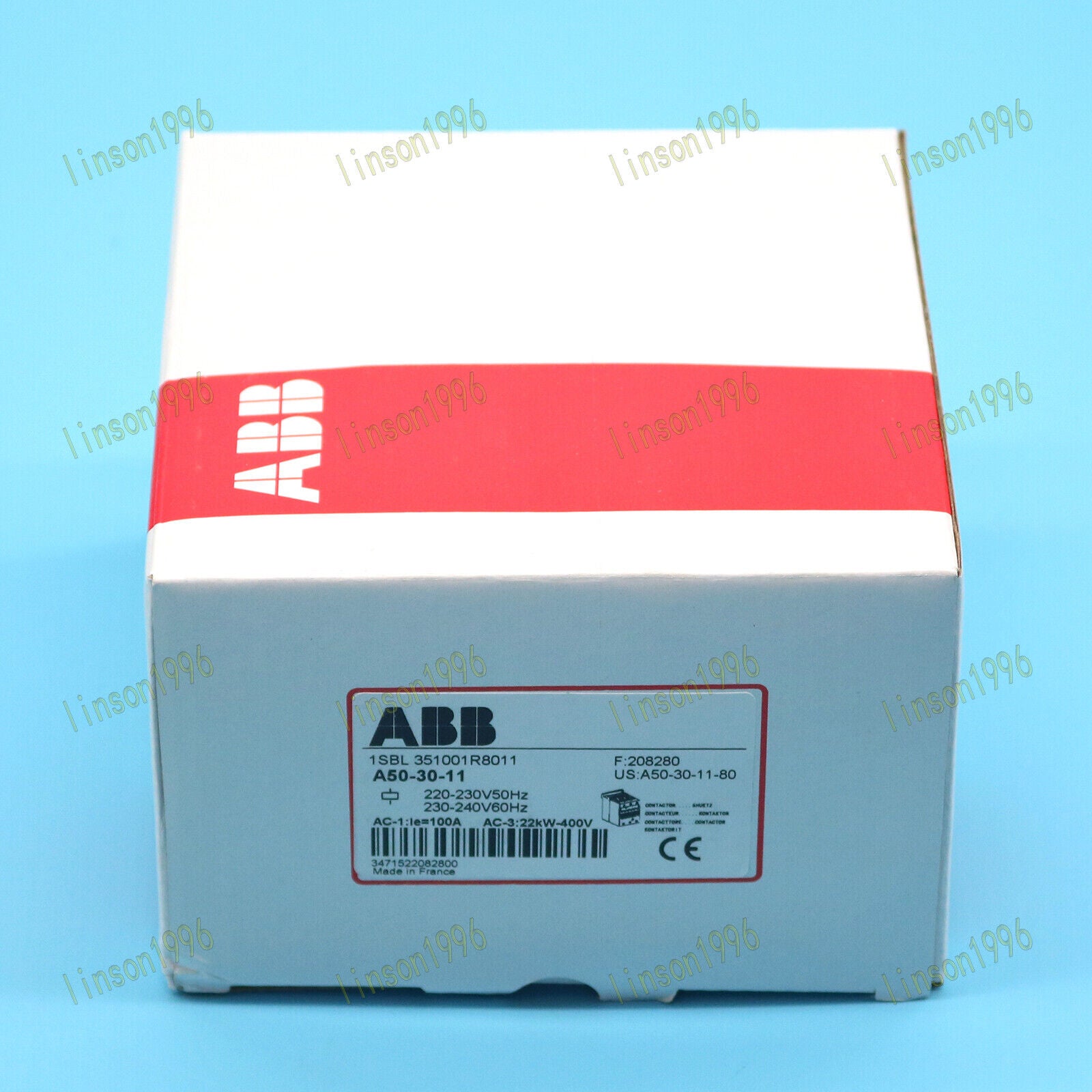 1-PC ABB Contactor A50-30-11 220-230V 50-60Hz Fast Delivery - ABB