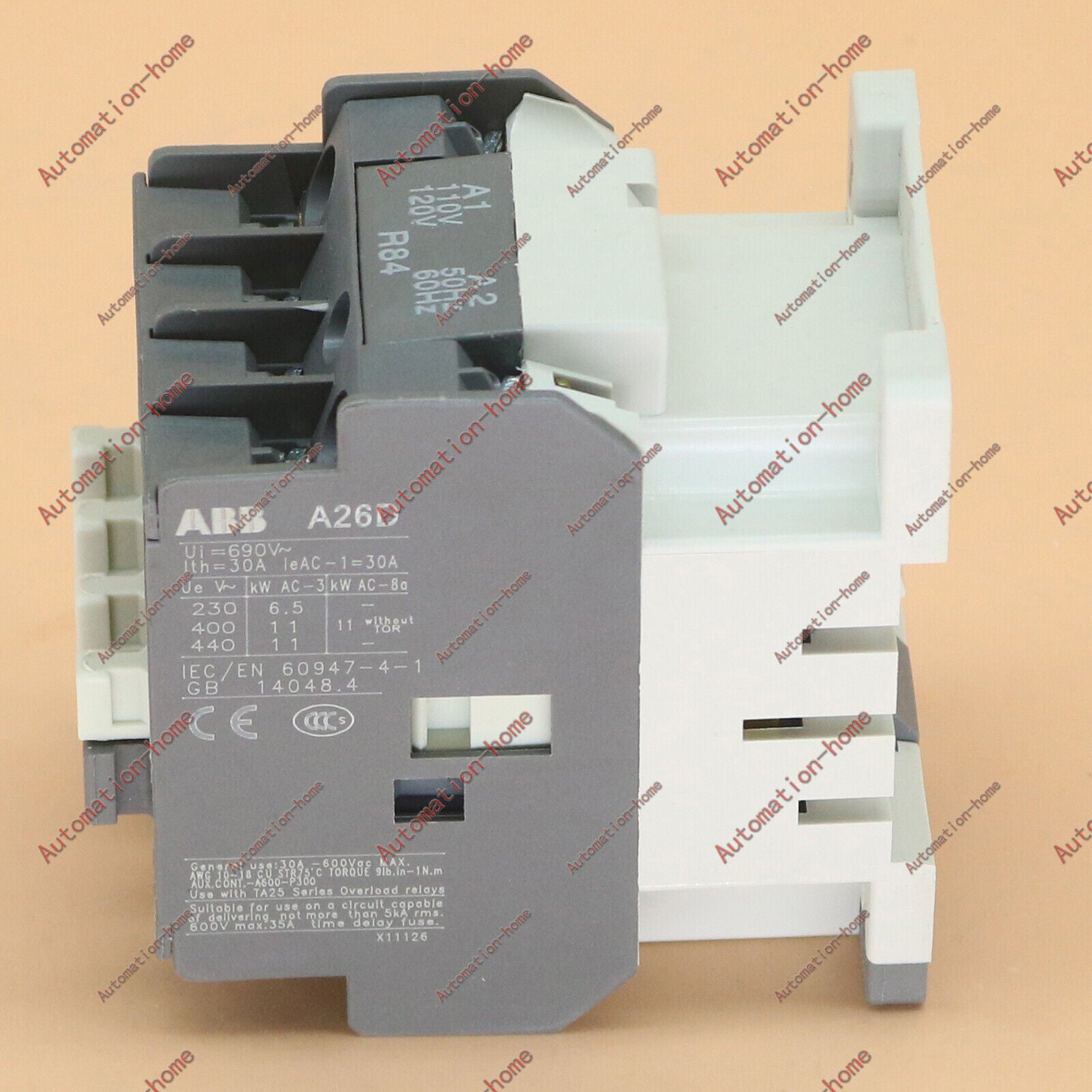 ABB 1PC A26D-30-10 110V AC Contactor - ABB