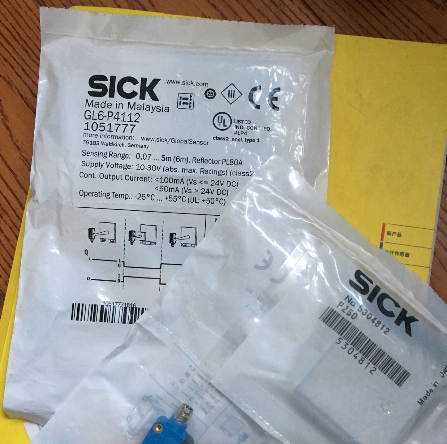 ONE SICK Photoelectric Switch Sensor 1051777 GL6-P4112 Fast - SICK