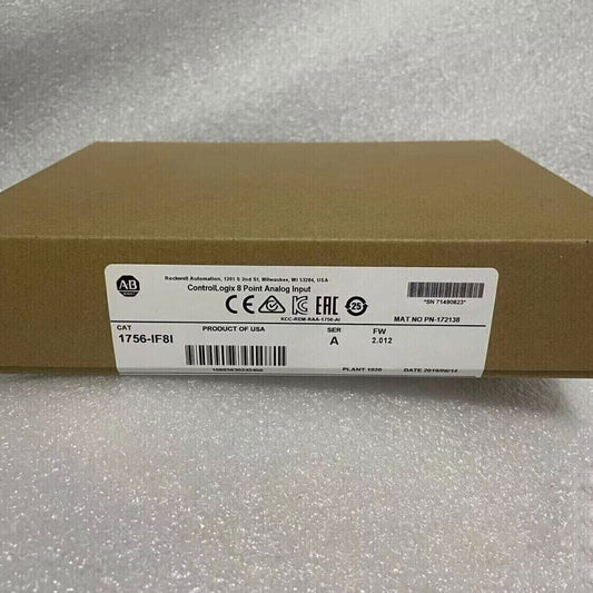 New Factory Sealed AB 1756-IF8I SER B ControlLogix 8 Pt Analog Input Module - CONTROLLOGIX
