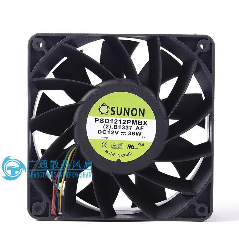 SUNON PSD1212PMBX 12038 DC12V 36W 12CM 4-Wire Inverter Cooling Fan