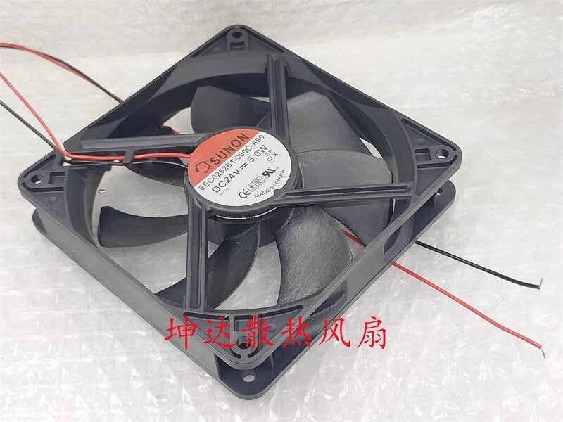 SUNON EEC0252B1-000C-A99 12025 DC24V 5.0W 12CM 2-Wire Cooling Fan
