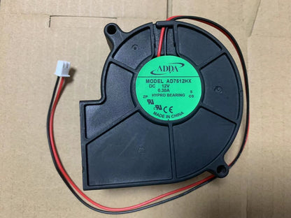 new 1pc ADDA AD7512HX 12V 0.3A 7.5CM 7530 Turbo fan Centrifugal blower