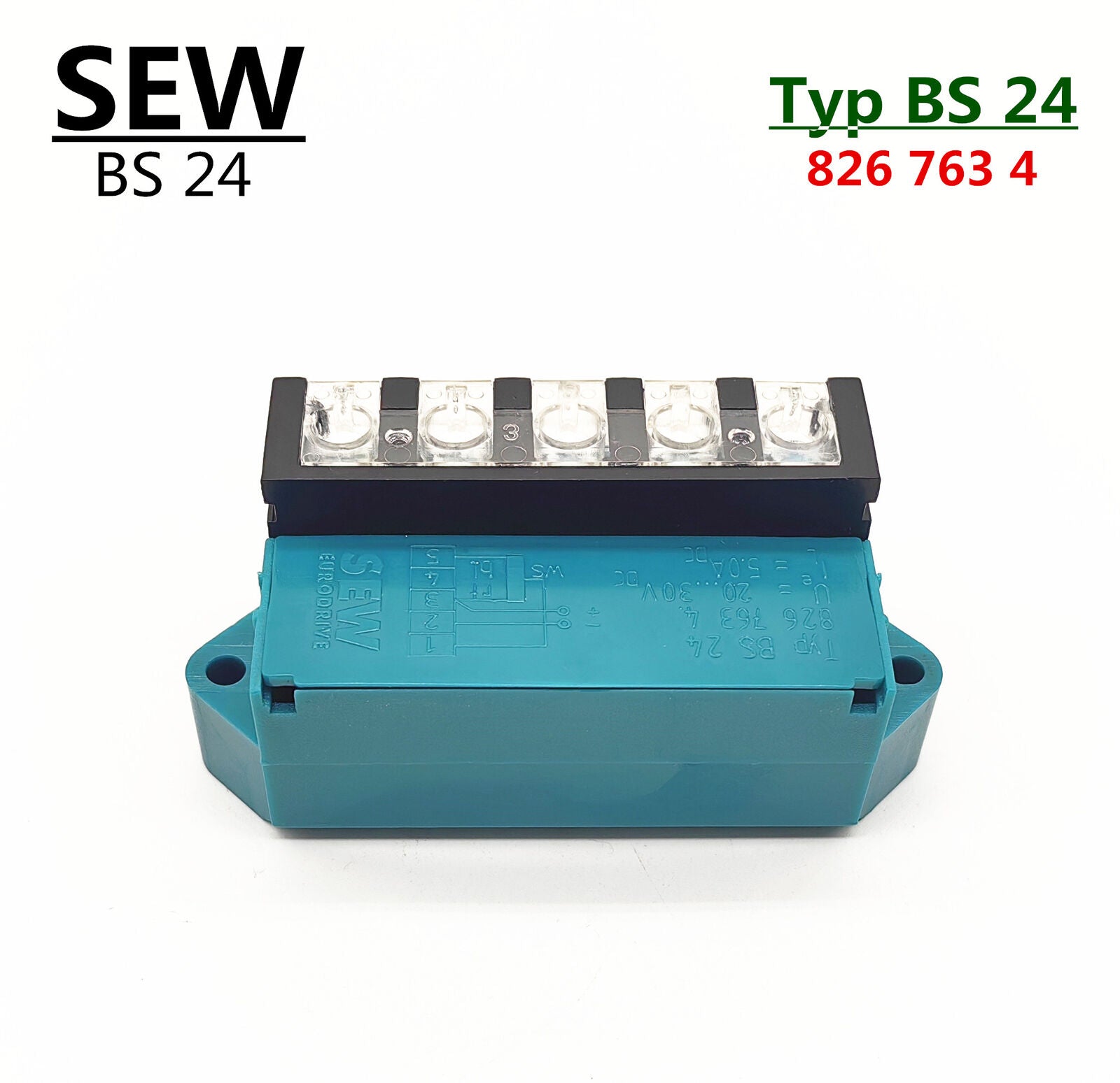 new SEW BS 24 Motor Holding Brake Rectifier Module BS24 20..30V 5.0A 826 763 4