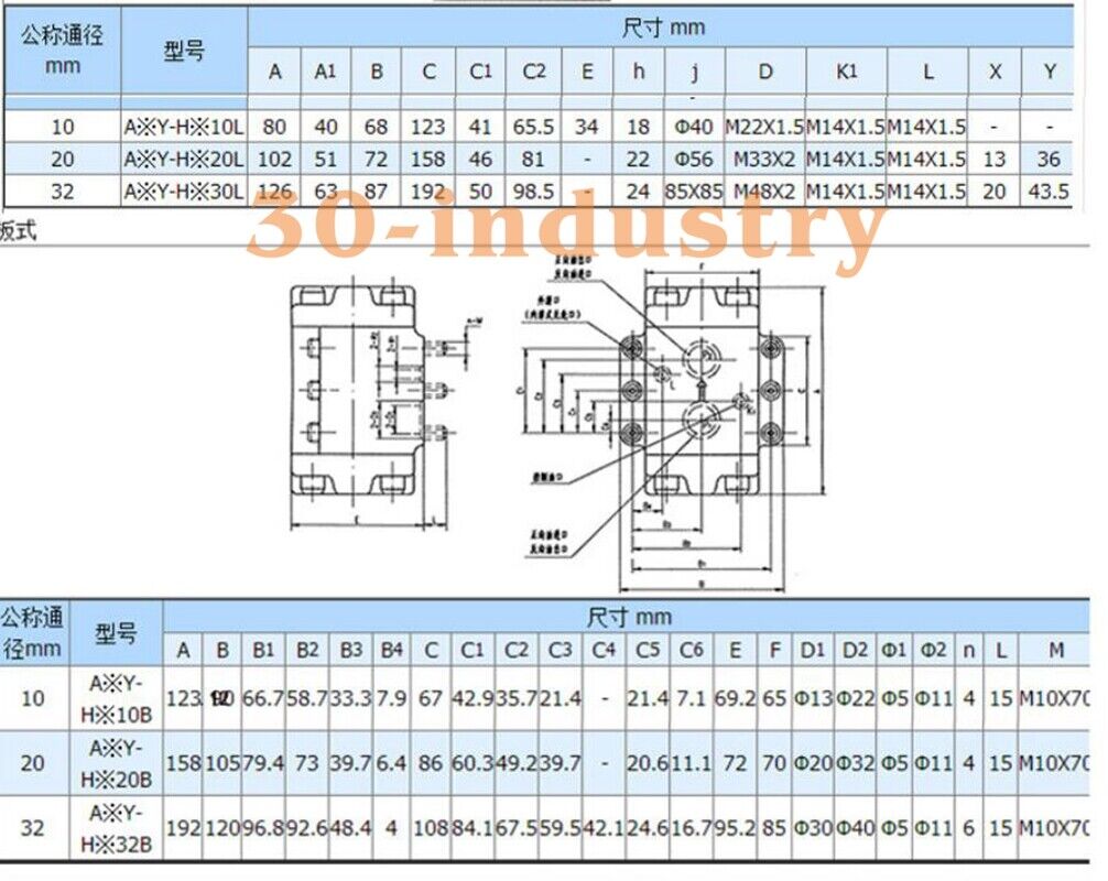 Hydraulic Control Check Valve A1Y-Ha20B A1Y-Hb20B 1PCS - H YDRAULICS