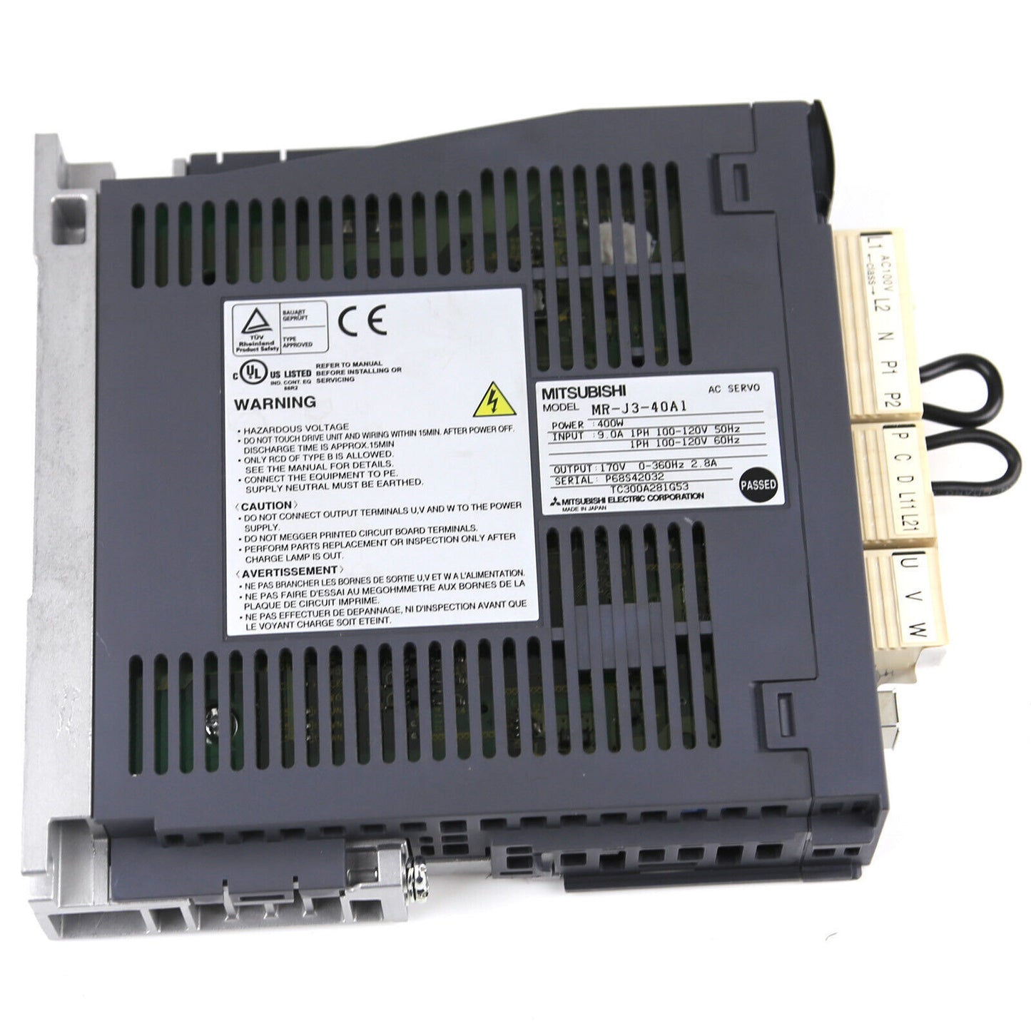 MITSUBISHI MR-J3-40A1 Servo Drive: High-Power Servo Motor with 40A Current Capacity - MITSUBISHI