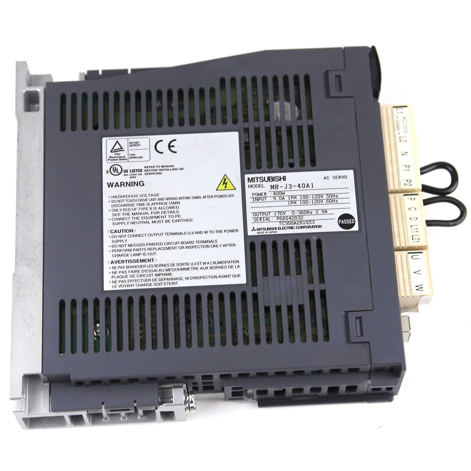 MITSUBISHI MR-J3-40A1 Servo Drive: High-Power Servo Motor with 40A Current Capacity - MITSUBISHI