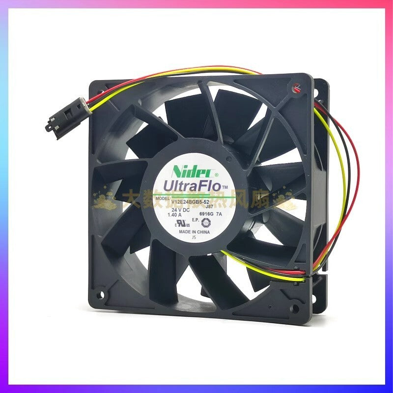 Nidec V12E24BGB5-52 DC24V 1.40A 3-Pin Inverter Cooling Fan
