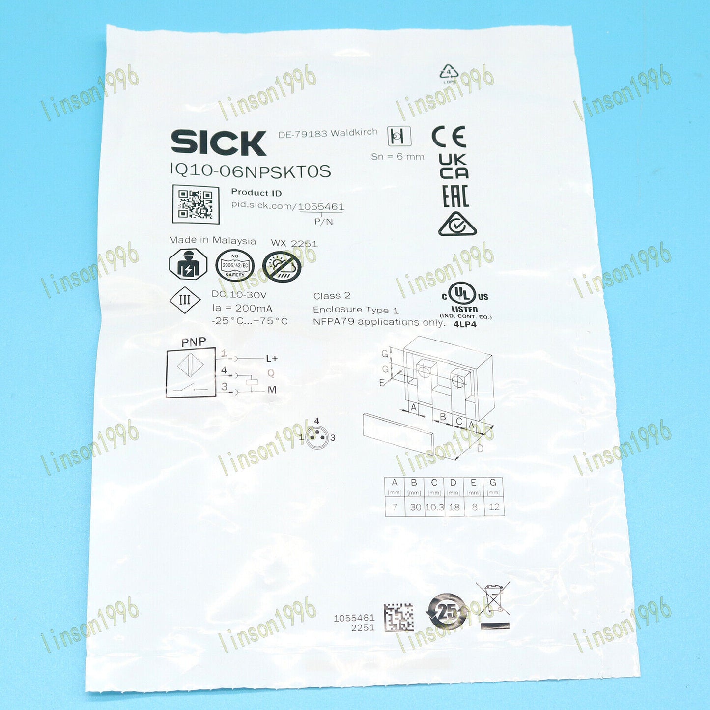 New SICK IQ10-06NPSKT0S Sensor - SICK