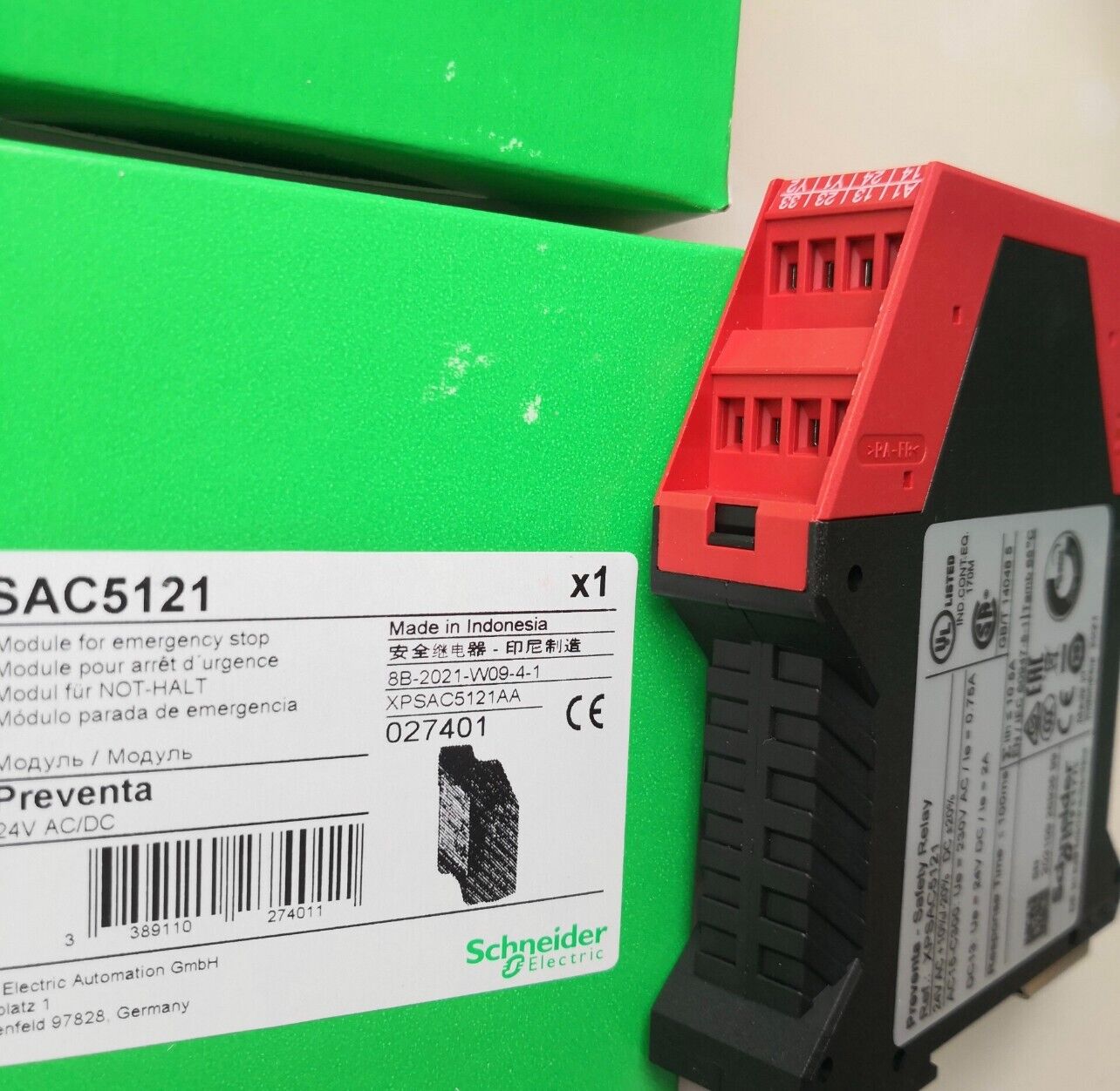 Schneider XPSAC5121 Safety Relay Rapid Delivery - SCHNEIDER