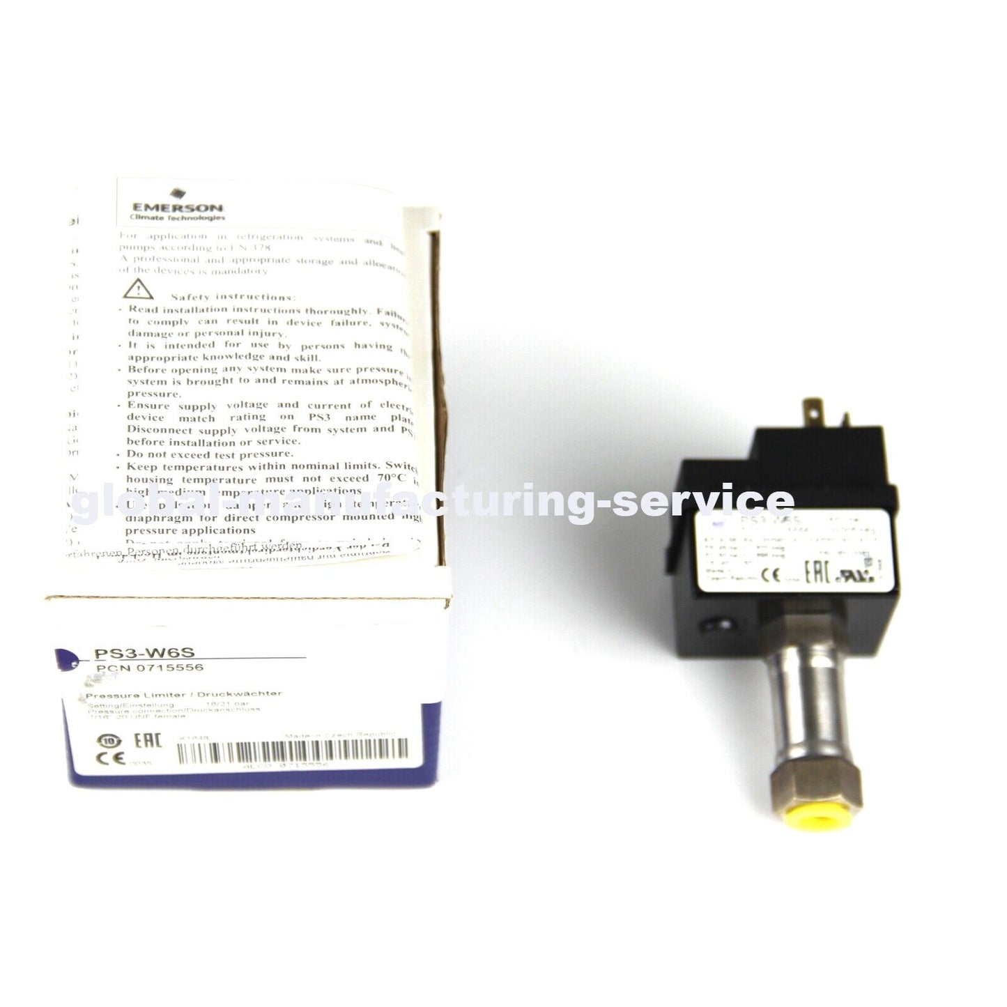 New Emerson PS3-W6S Pressure Switch - EMERSON