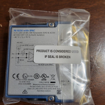 new National Instruments NI-9230 C Series 3-Channel Sound and Vibration Input Module