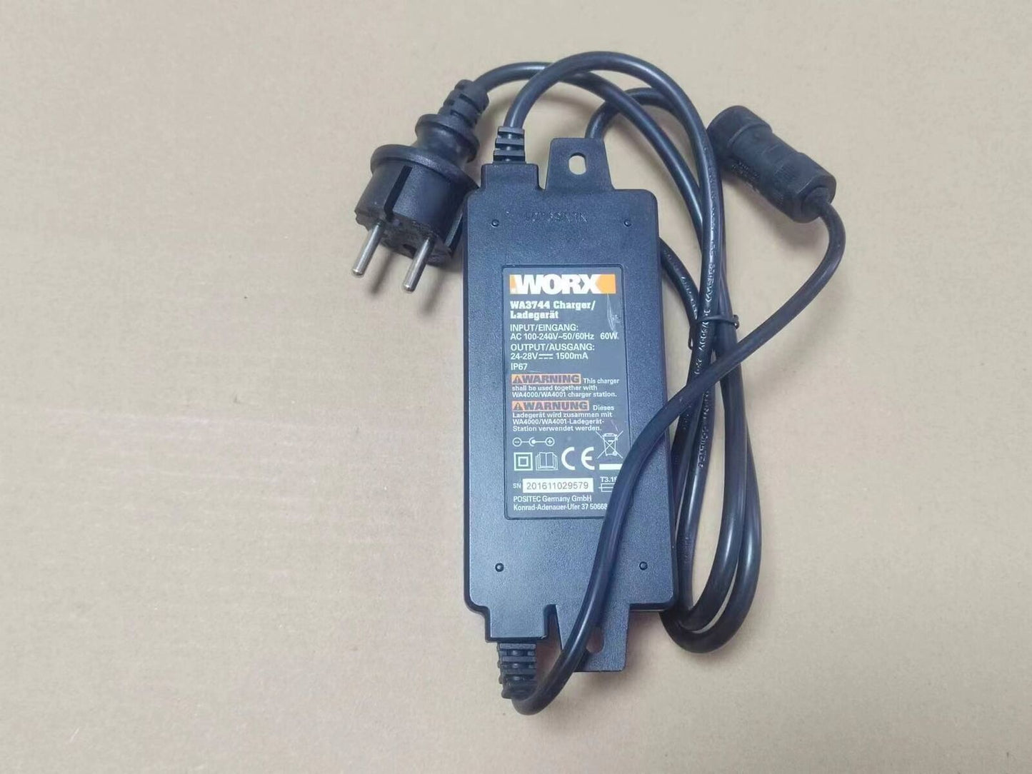 used For WG754E WG792 robotic lawnmower WORX WA3744 28V power charger