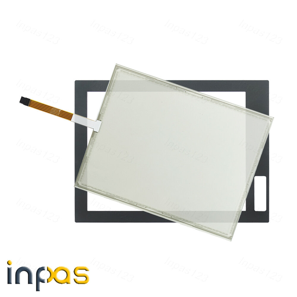 For 6186M-15PT 6186M-15PTSS Touch panel screen glass + Front Film overlay