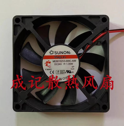 SUNON ME80152V3-000C-A99 8015 DC24V 1.35W 2-Wire High Airflow Cooling Fan