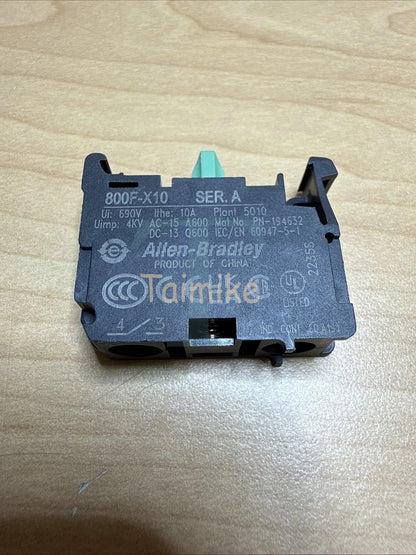! Allen Bradley 800F-X10 Contact Block Module