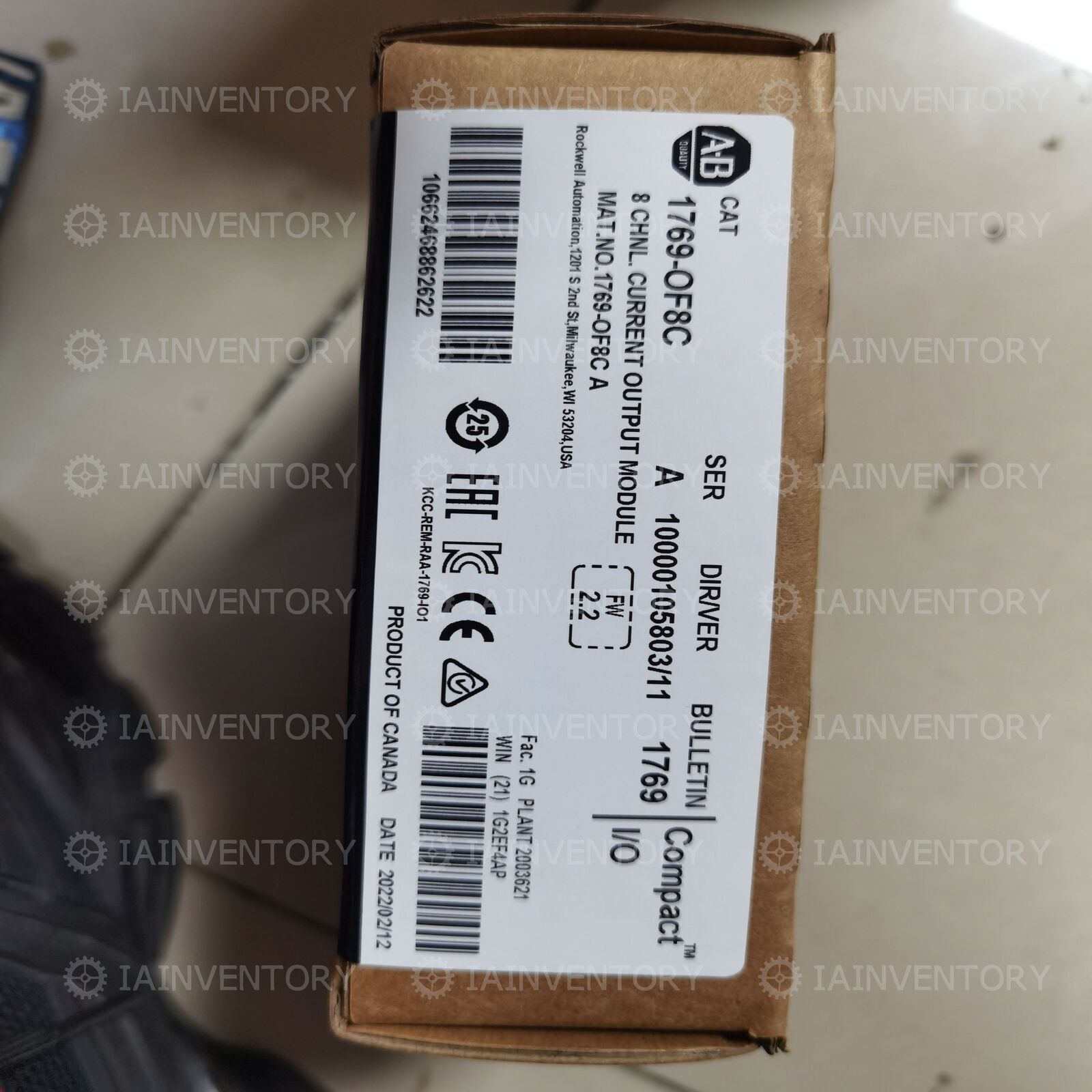 Allen-Bradley 1769-OF8C 8 Pt Current Module Factory Sealed - ALLEN-BRADLEY