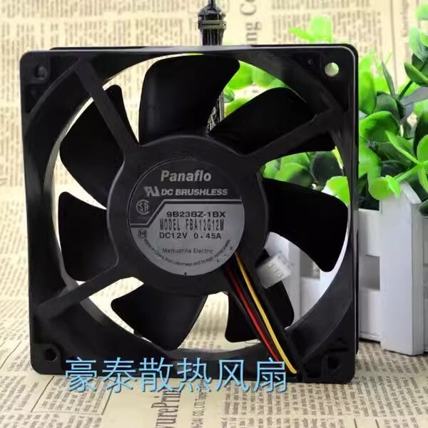 Panaflo FBA12G12M 12038 DC12V 0.45A 12CM 3-Wire Silent Cooling Fan