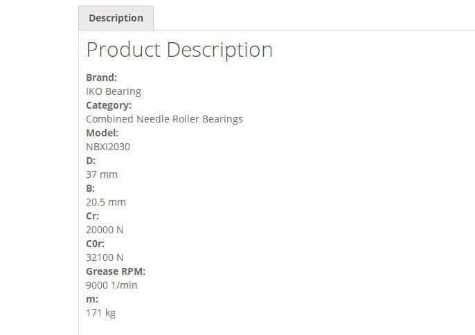 NBXI2030 Combined Needle Roller Bearings 20x42x30mm - IKO