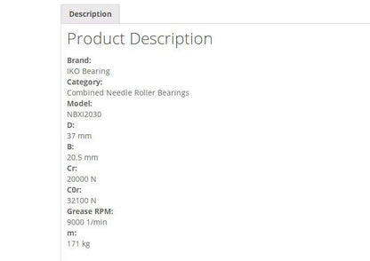 NBXI2030 Combined Needle Roller Bearings 20x42x30mm - IKO