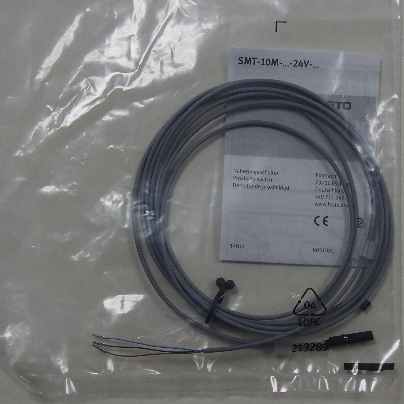 Festo Proximity Switch SMT-10M-PS-24V-E-2,5-L-OE SPOT STOCK - FESTO