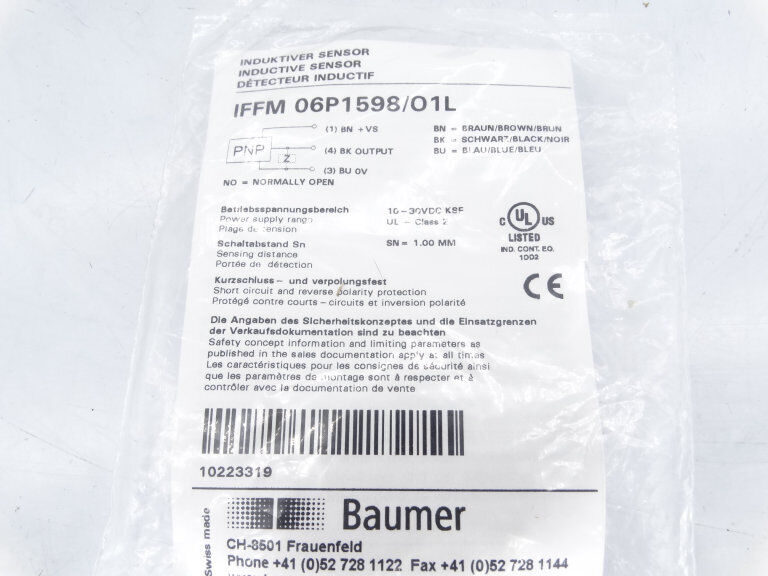 BAUMER ELECTRIC IFFM-06P1598/01/L SWITCH - High-Efficiency Modular Power Switch - BAUMER ELECTRIC
