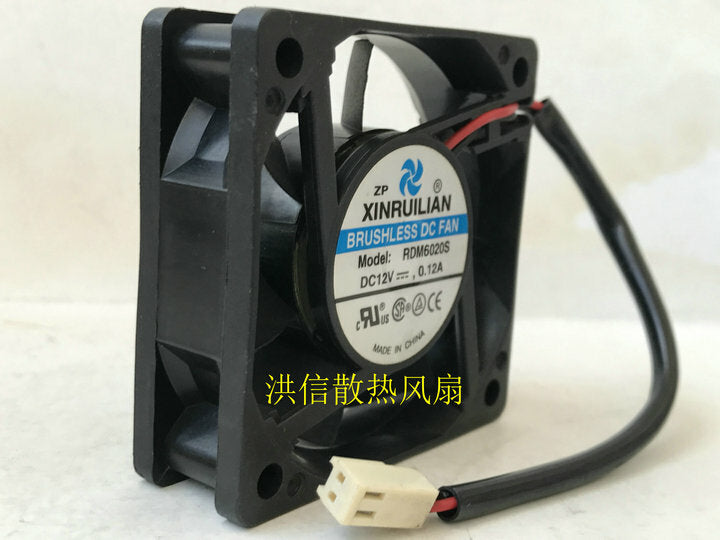 used XINRUILIAN RDM6020S DC12V 0.12A 6 cm 6020 60mm silent fan 2pin