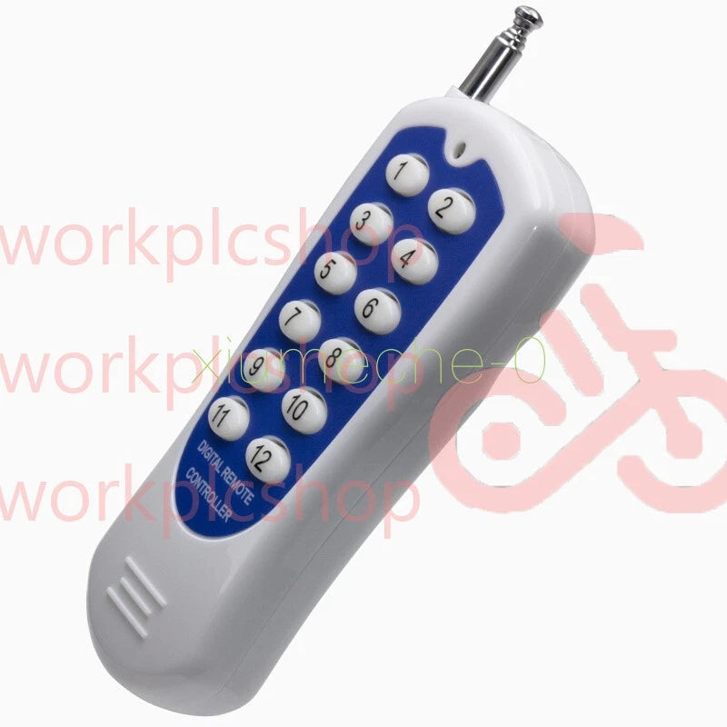 12 Buttons 433MHz Wireless Remote Controls RF Transmitter 1000m Distance