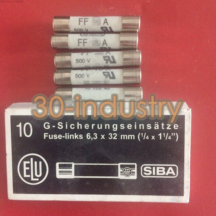 10 Pack SIBA FF125mA Fast Blow Fuse 125mA 6x32mm - 7012540 - SIBA