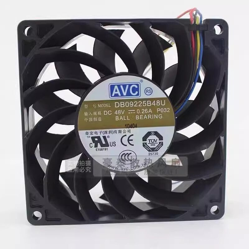 AVC DB09225B48U 9025 DC48V 0.26A 9CM 4-Wire PWM Cooling Fan