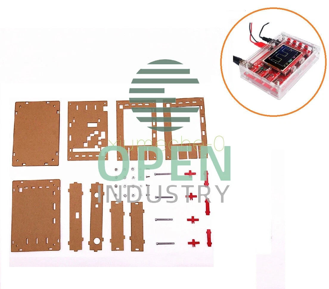 1X DSO138 2.4" TFT Digital Oscilloscope Acrylic Case DIY Kit SMD Soldered